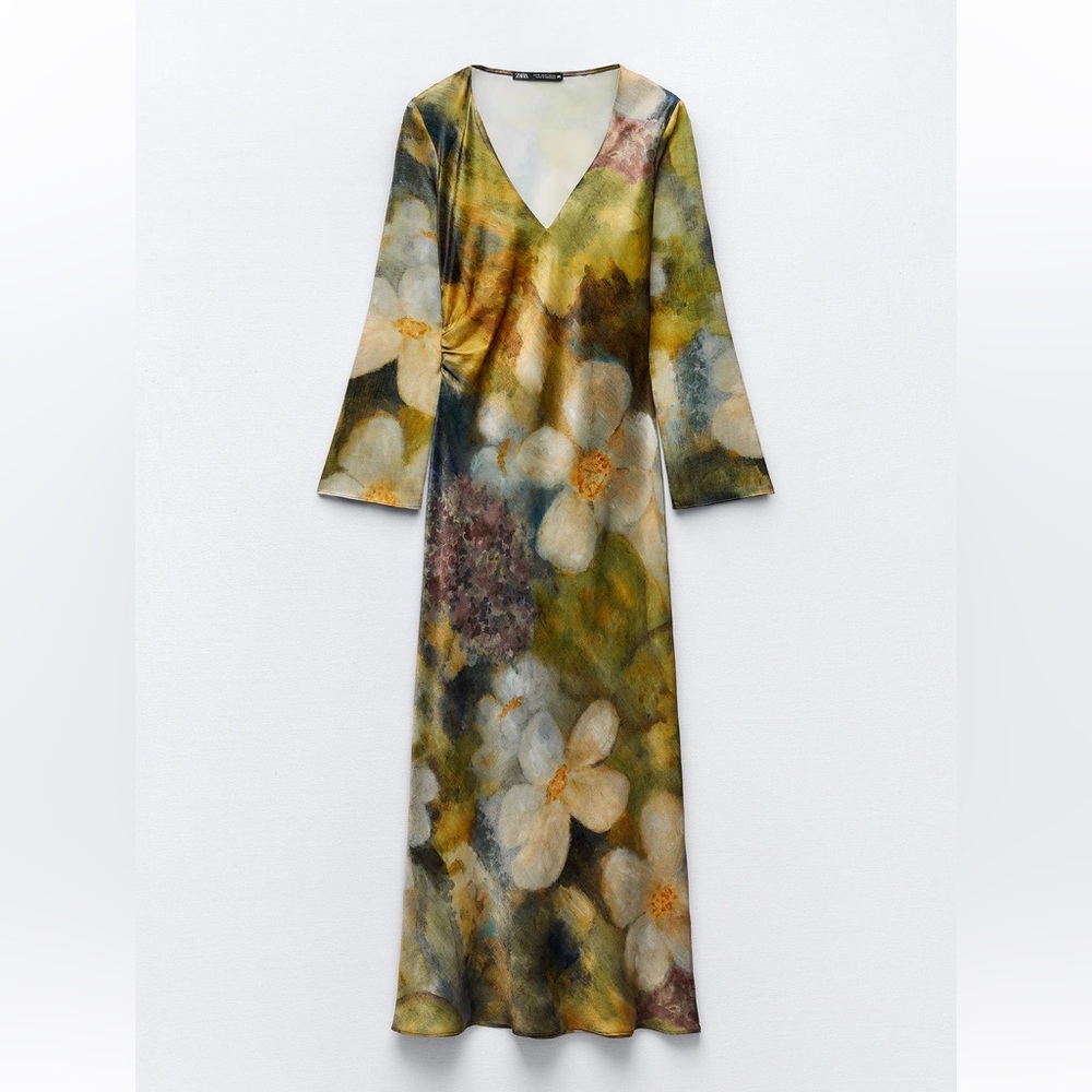 Midi Floral Print Dress from Zara